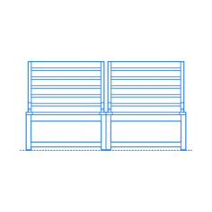 Furniture Outdoor Lounge Ikea Nammaro Modular Sofa 2 Seat Line Art Illustration Svg, Free Vectors File